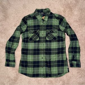 Green Plaid Flannel Shirt